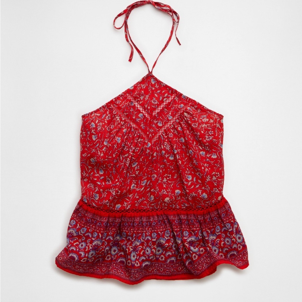American Eagle Outfitters Red Halter Top